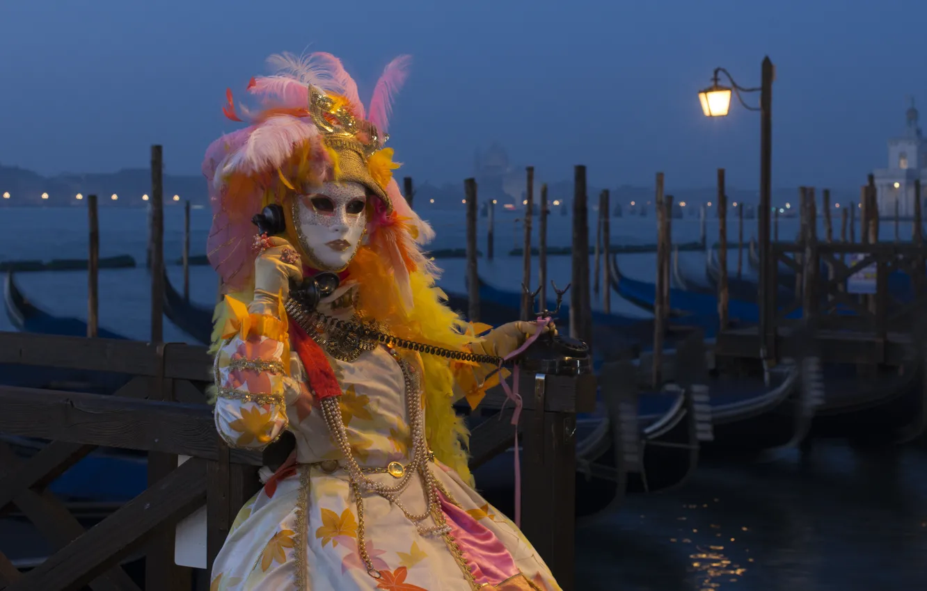 Фото обои маска, Италия, костюм, Венеция, телефон, карнавал