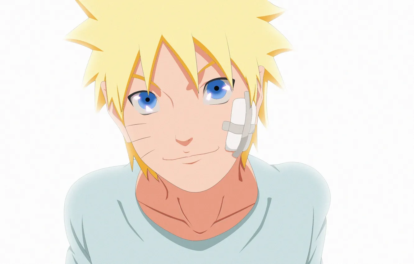 Фото обои white, game, happy, Naruto, smile, anime, blue eyes, man