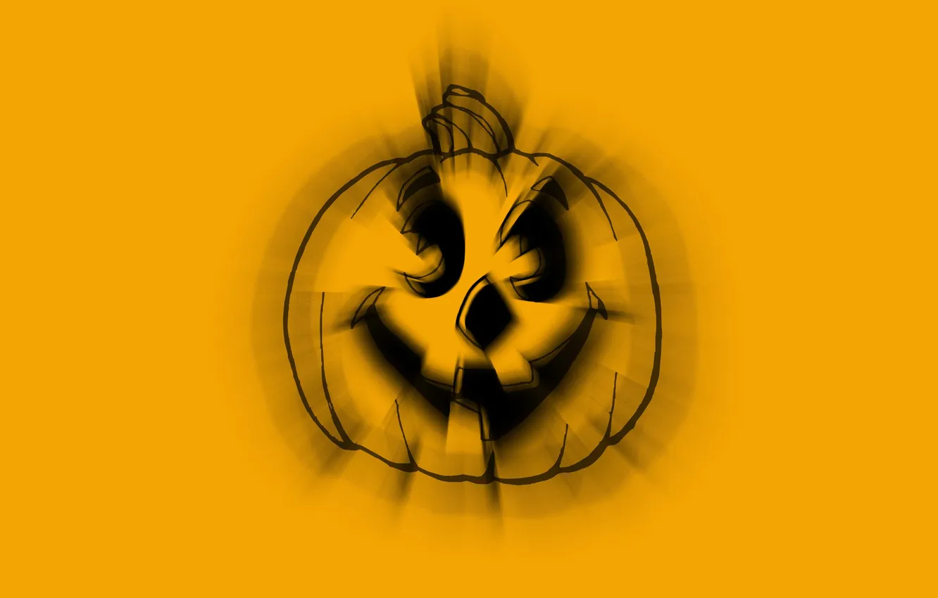 Фото обои праздник, Halloween, тыква, Хеллоуин, жёлтый фон