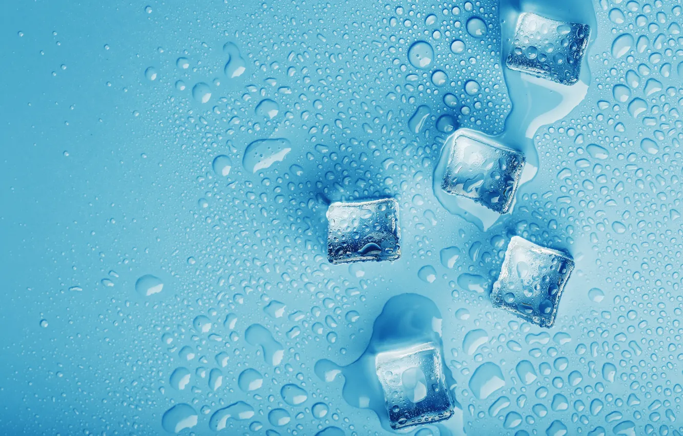 Фото обои drop, figure, frozen, cubes, drink, crystal, flow, cube
