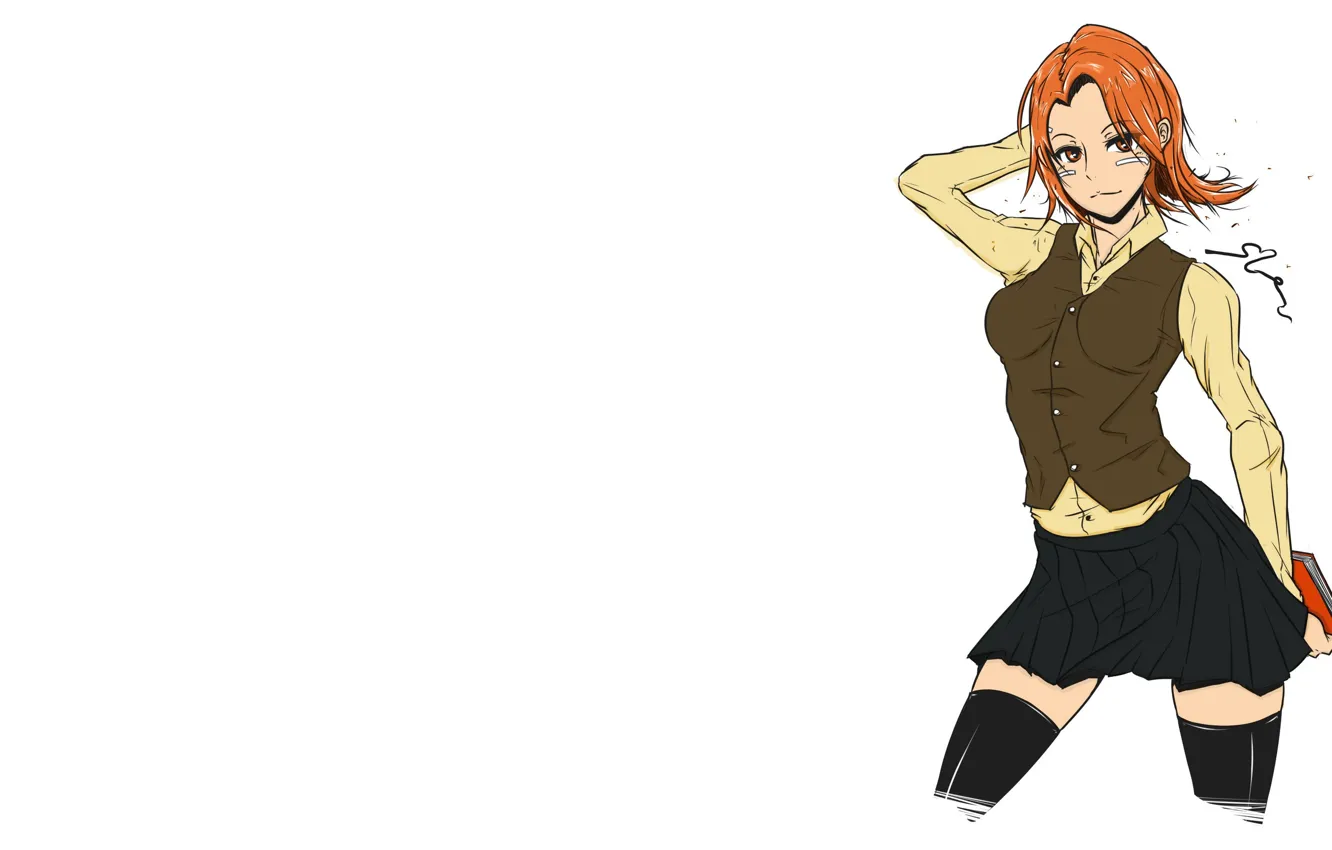 Фото обои девушка, аниме, арт, книга, рыжие волосы, Dota 2, Lina, Lina the Slayer