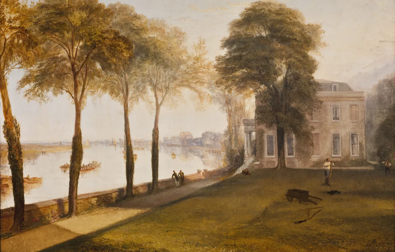 Фото обои картина, живопись, painting, Early Summer Morning, Mortlake Terrace, Joseph Mallord William Turner