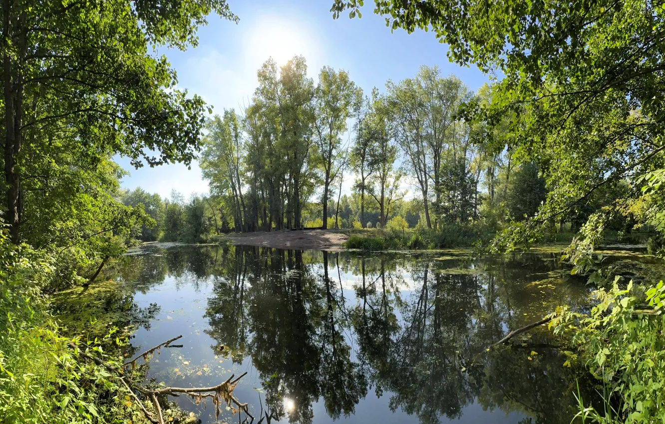 Фото обои река, берег, Башкирия, прощай лето, первый день осени