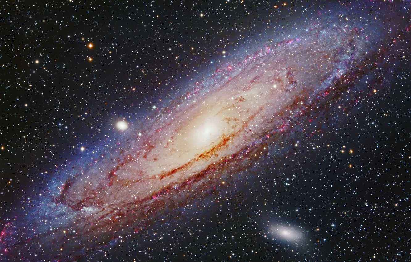 Фото обои космос, звезды, галактика, М31