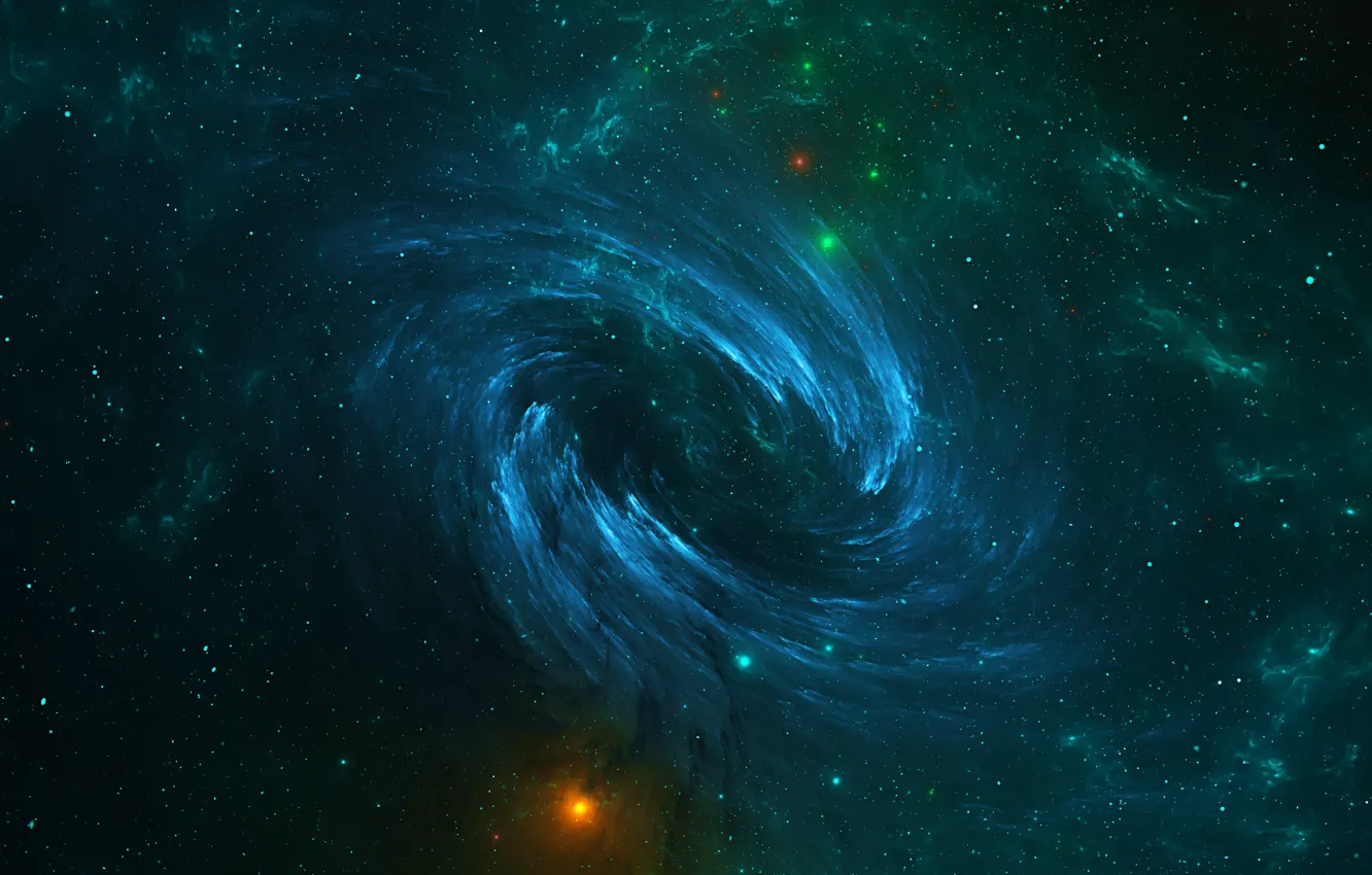 Фото обои space, stars, galaxy, spiral