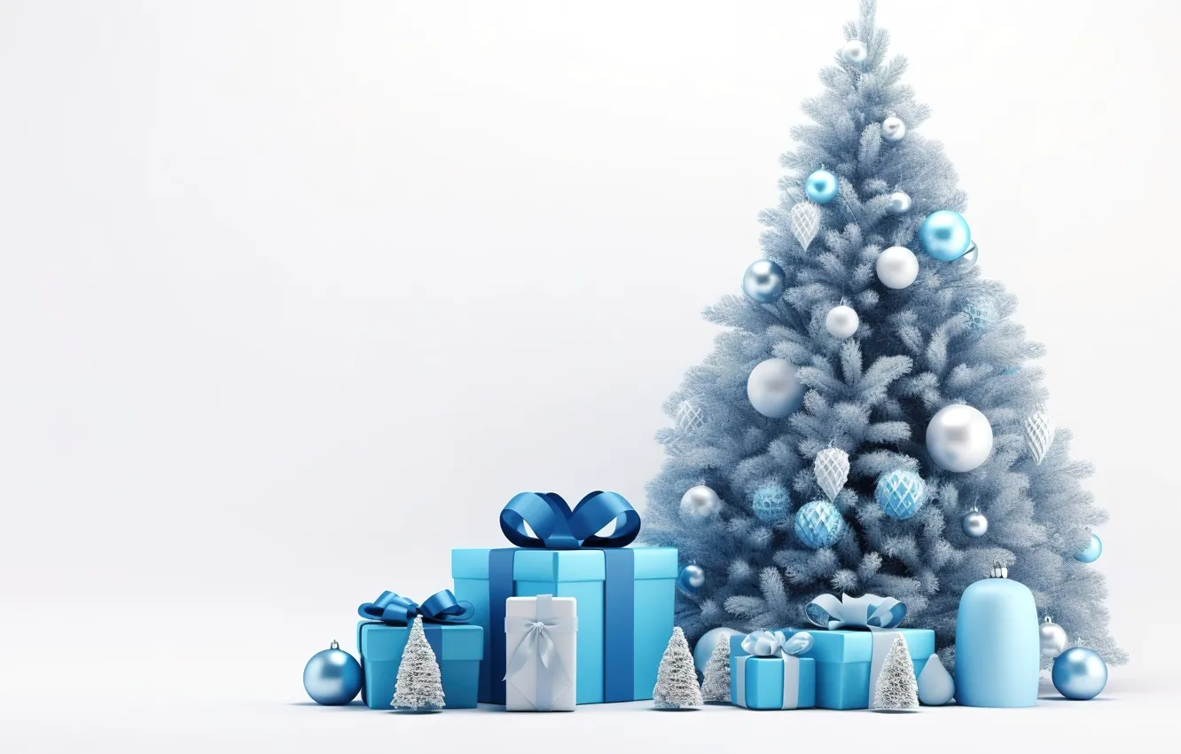 Фото обои украшения, шары, елка, Новый Год, Рождество, подарки, new year, Christmas