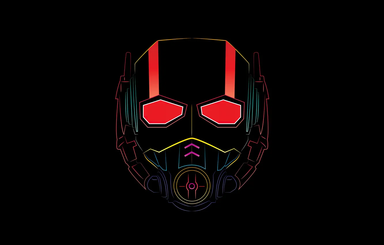 Фото обои Minimal, Ant-Man, Simple, Marvel Superheroes, Minimal art