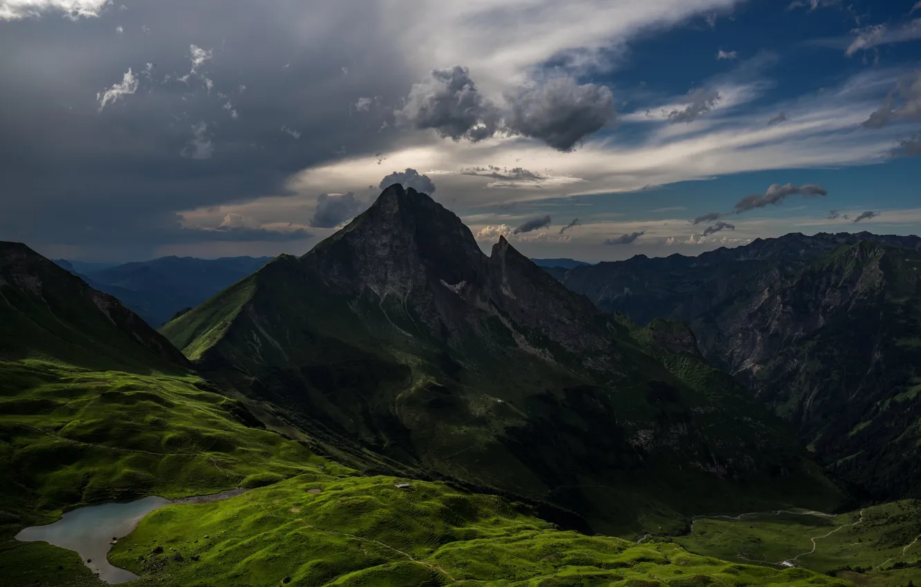 Фото обои горы, Австрия, Tirol, Ausserfern