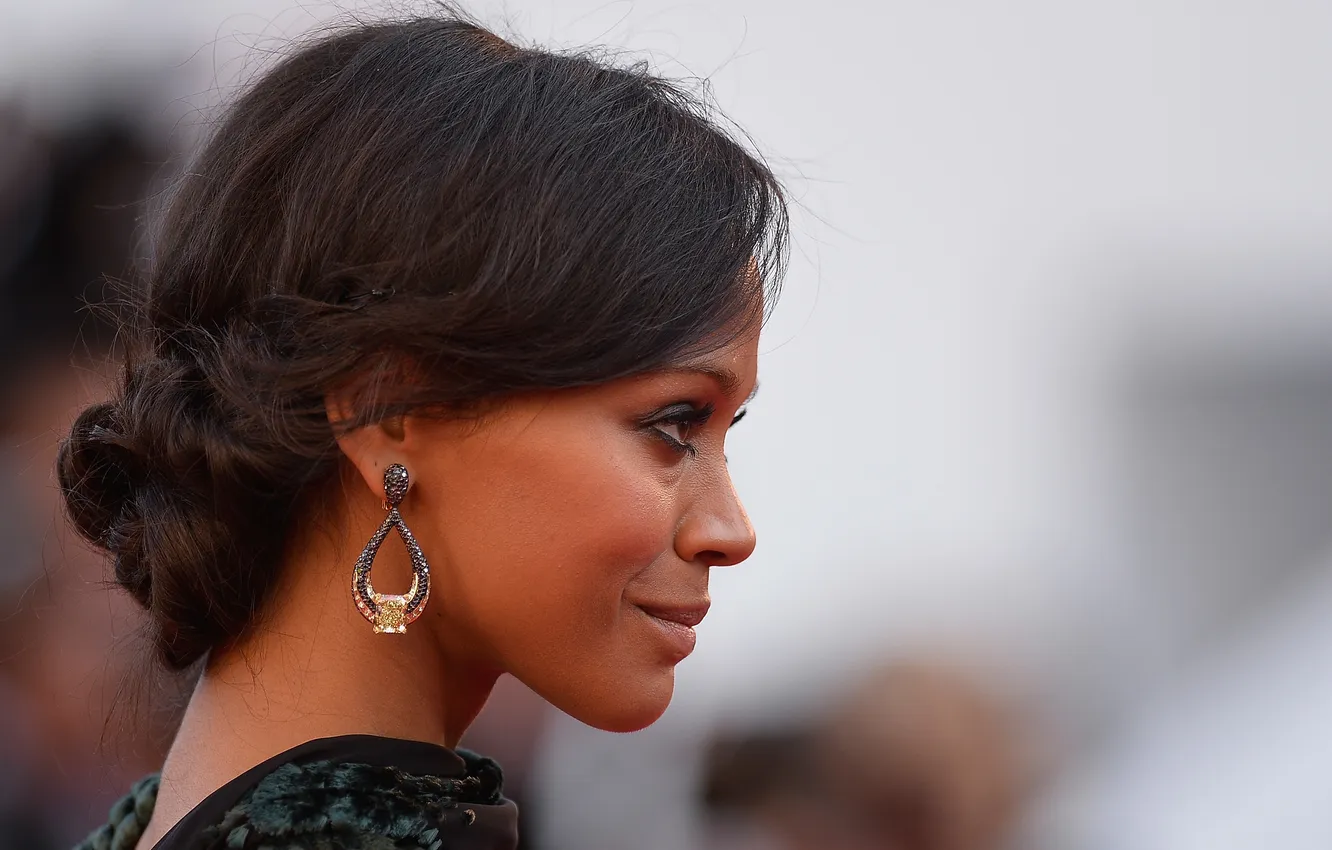 Фото обои девушка, модель, girl, eyes, smile, model, face, Zoe Saldana