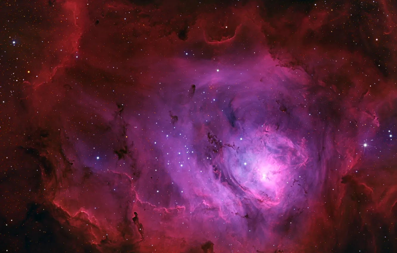 Фото обои туманность, Лагуна, созвездие, NGC 6523