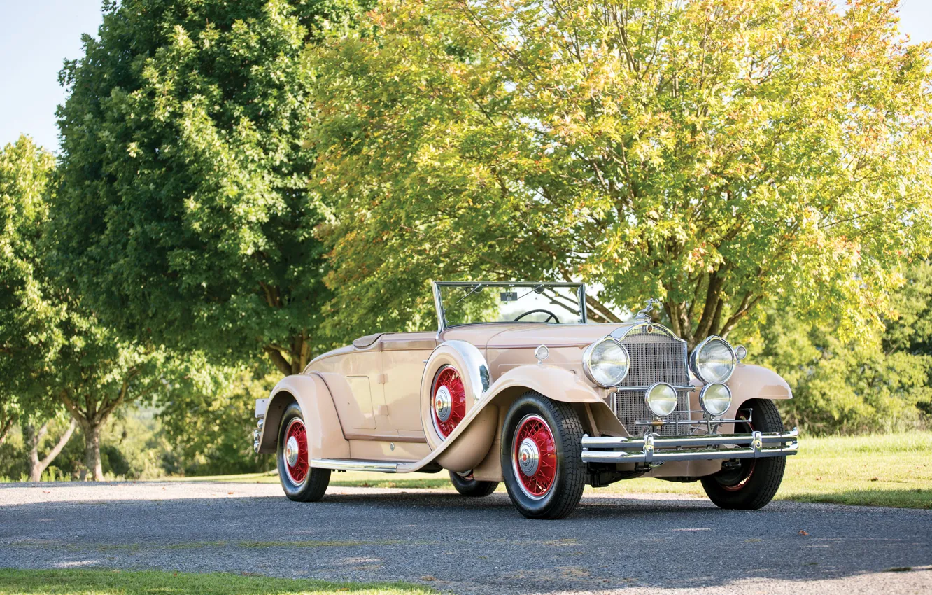 Фото обои Ретро, Кабриолет, Автомобиль, Coupe, 1931, Convertible, Packard Deluxe Eight, by LeBaron