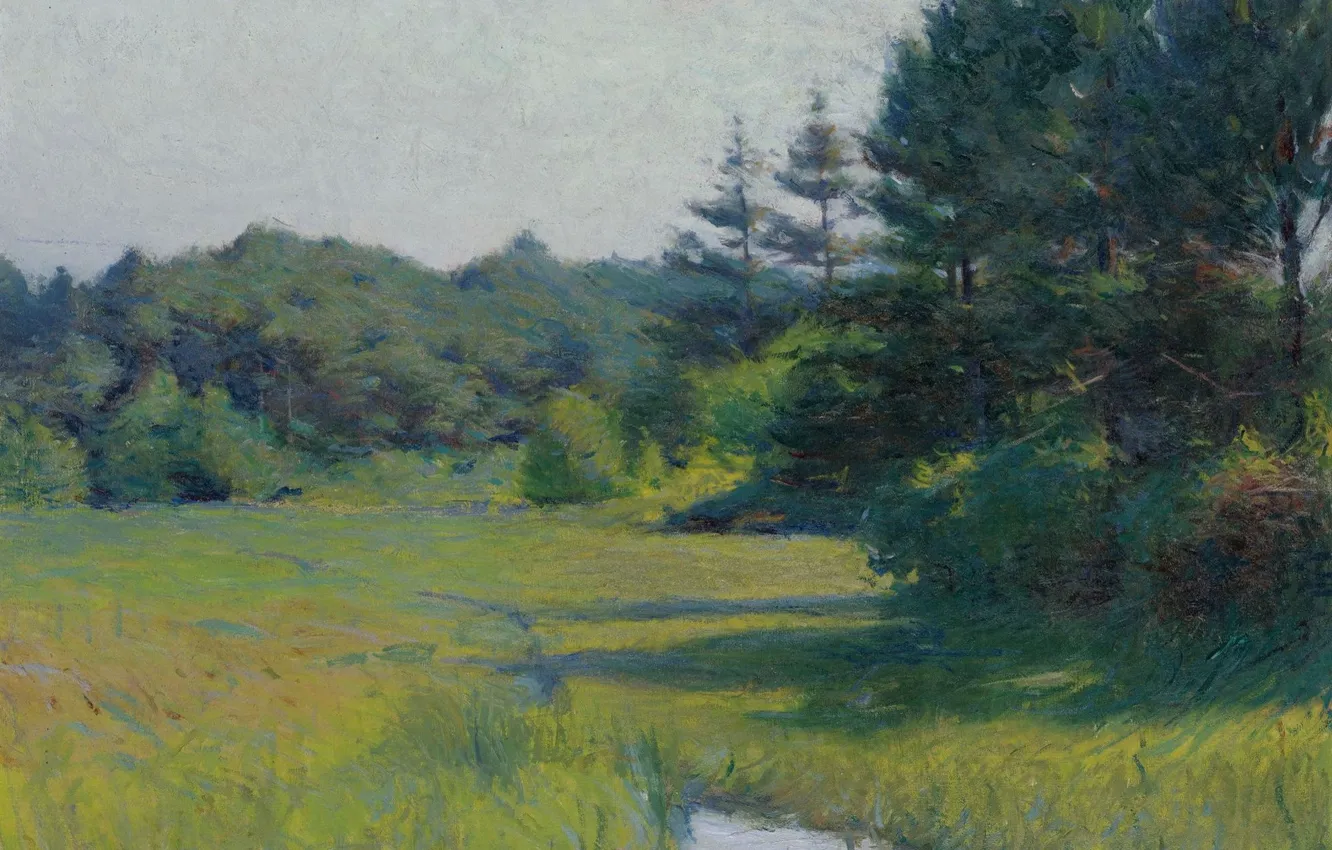 Фото обои пейзаж, картина, Речная Сцена, Frank Weston Benson, Фрэнк Бенсон
