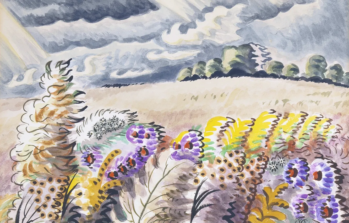 Фото обои 1955, Charles Ephraim Burchfield, September Wind
