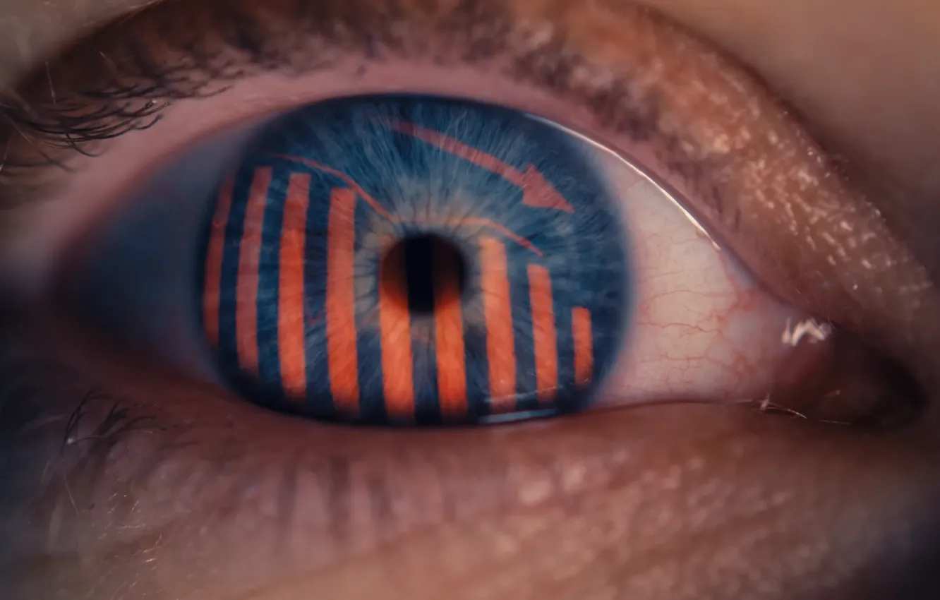 Фото обои eye, look, finance, 8K