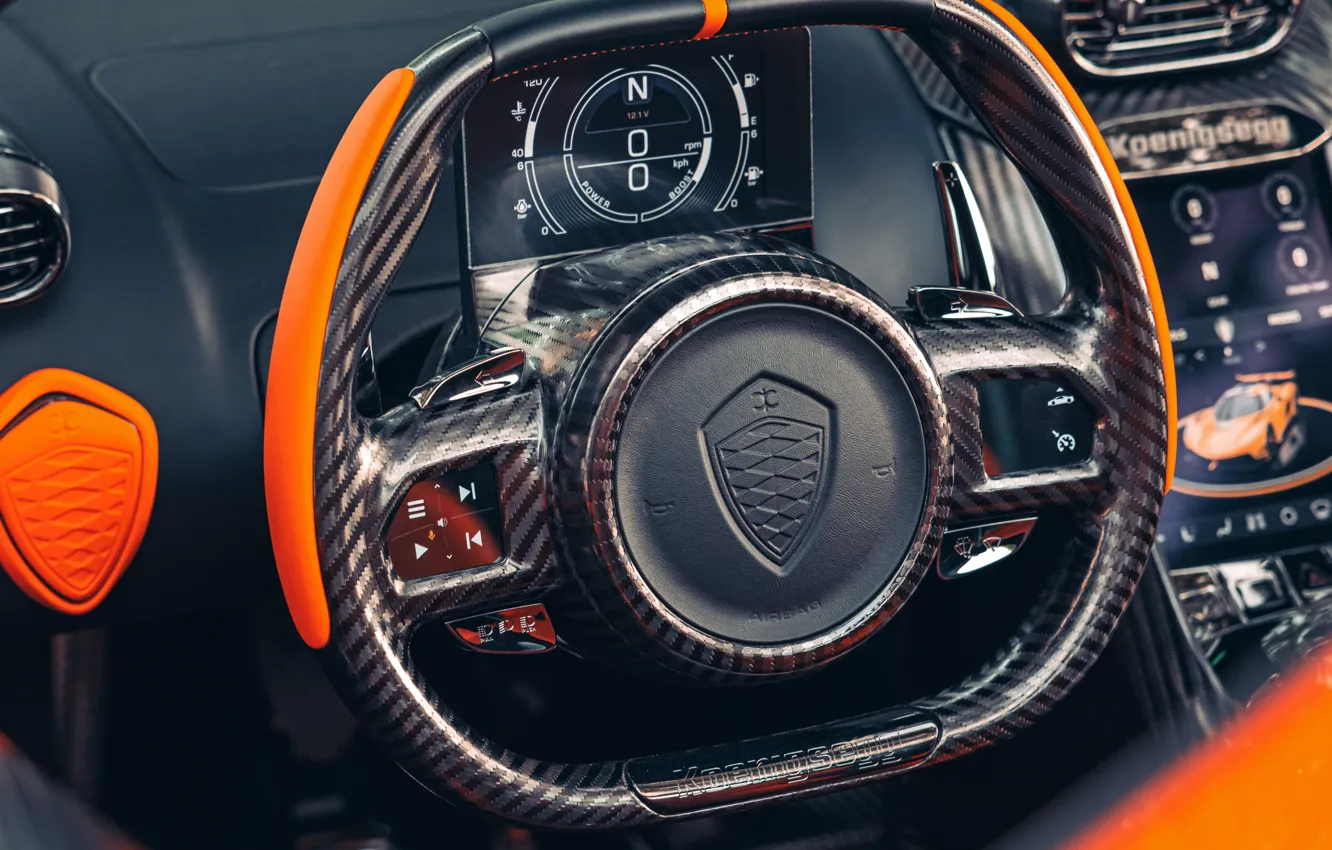 Фото обои Koenigsegg, steering wheel, Jesko, Koenigsegg Jesko