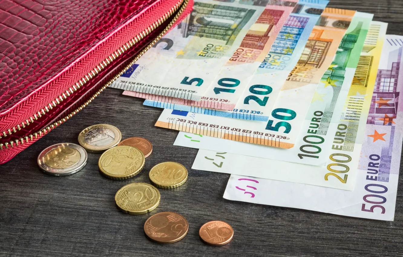Фото обои Euro, money, coins