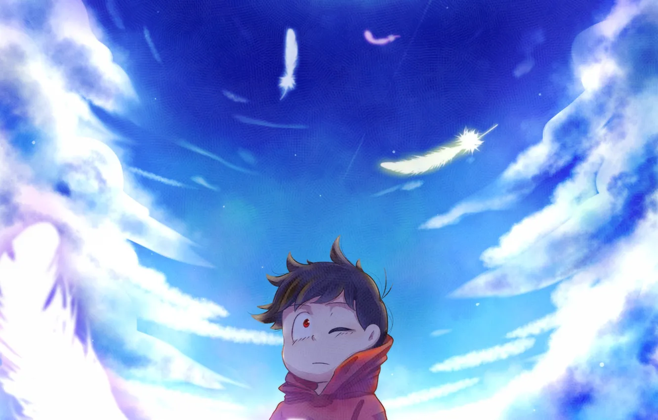 Фото обои небо, мальчик, Osomatsu-San