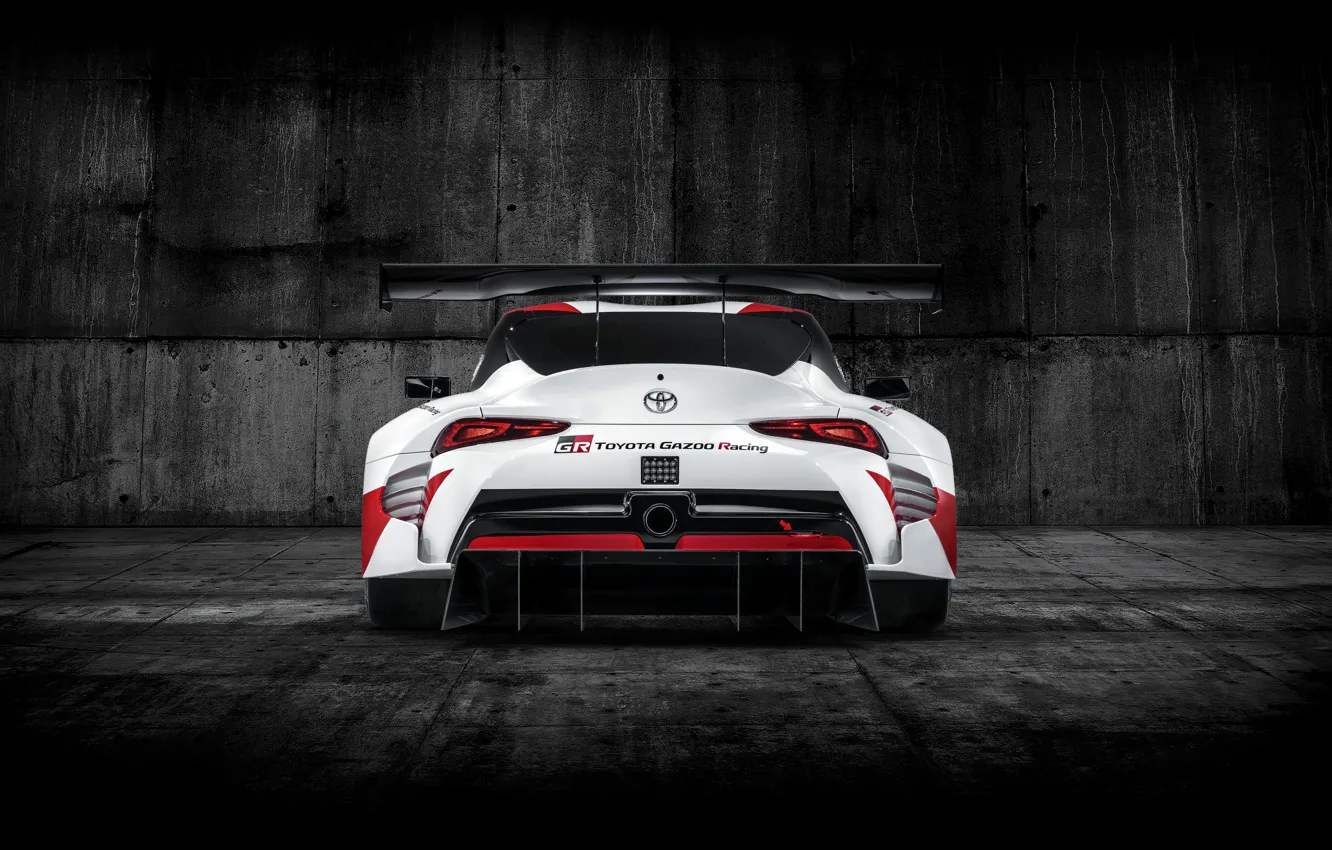 Фото обои Toyota, 2018, антикрыло, корма, GR Supra Racing Concept
