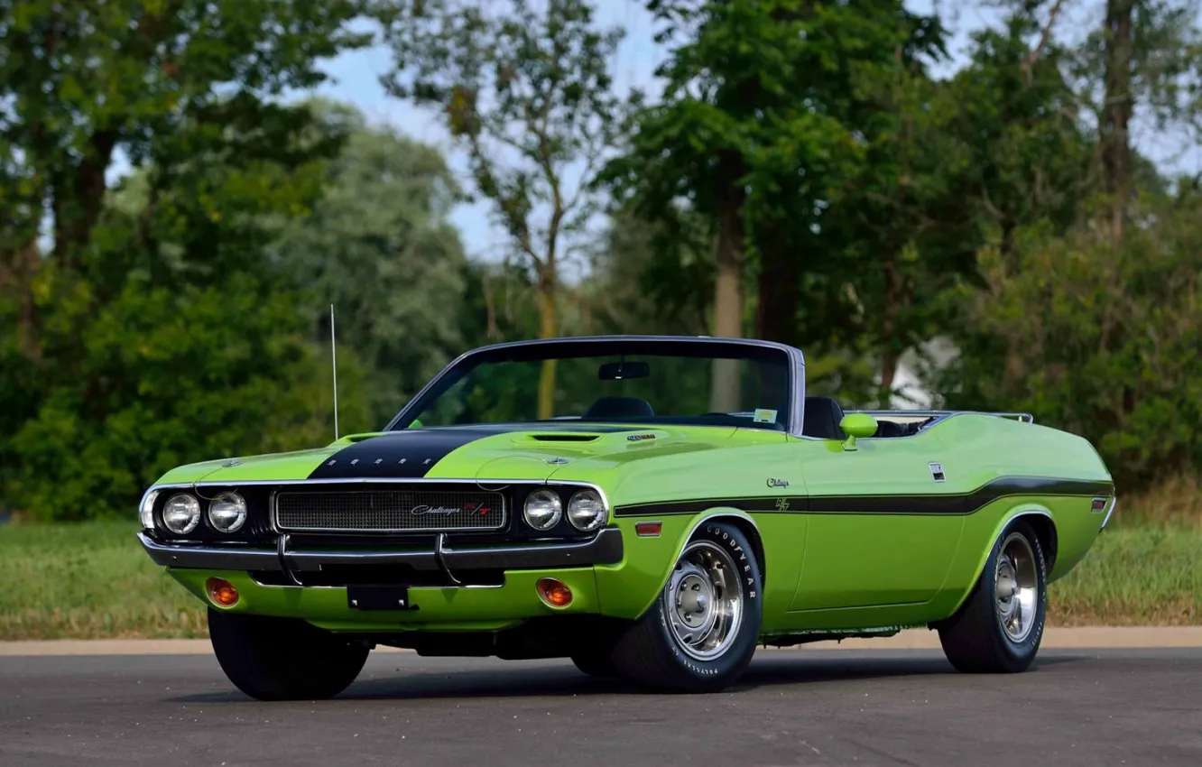 Фото обои Dodge, Challenger, Green, 1970, Muscle car