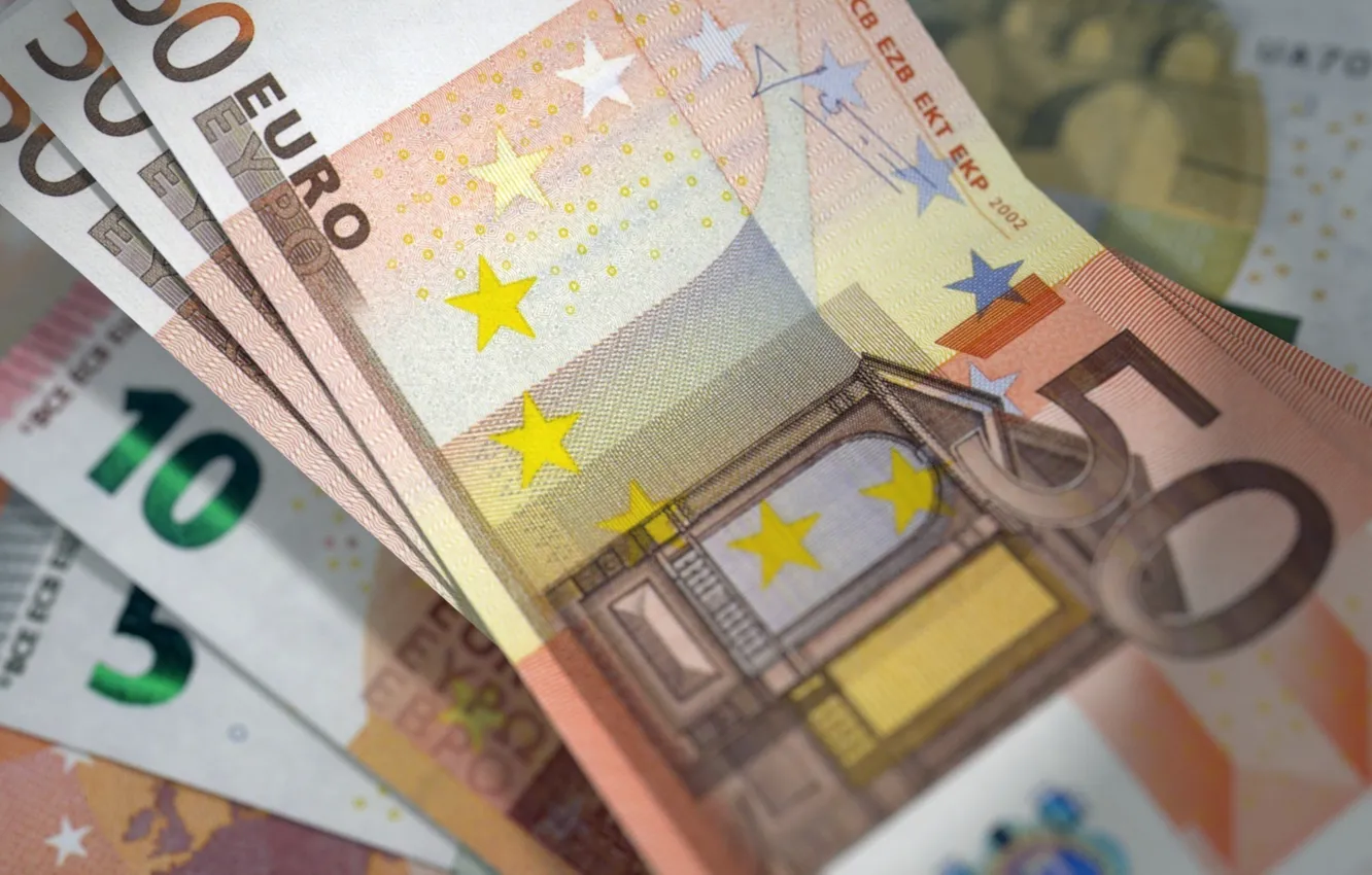 Фото обои деньги, валюта, купюры, EURO