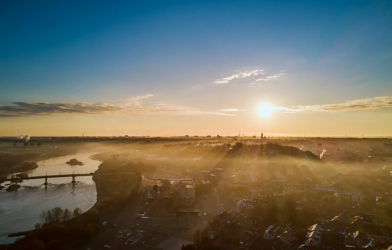 Фото обои утро, Lietuva, Kaunas