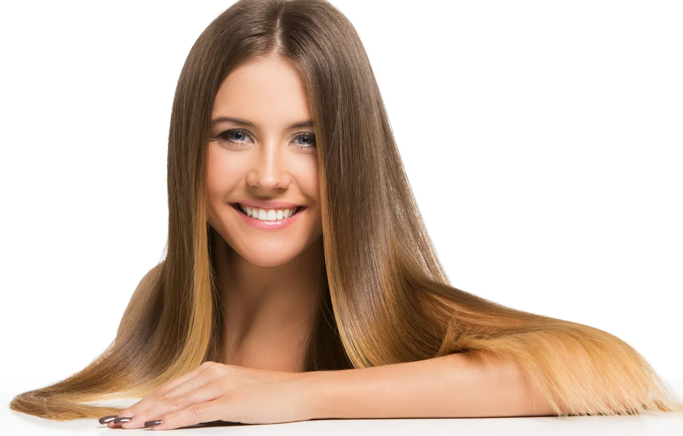Фото обои girl, young, sweet, smiling, long-haired