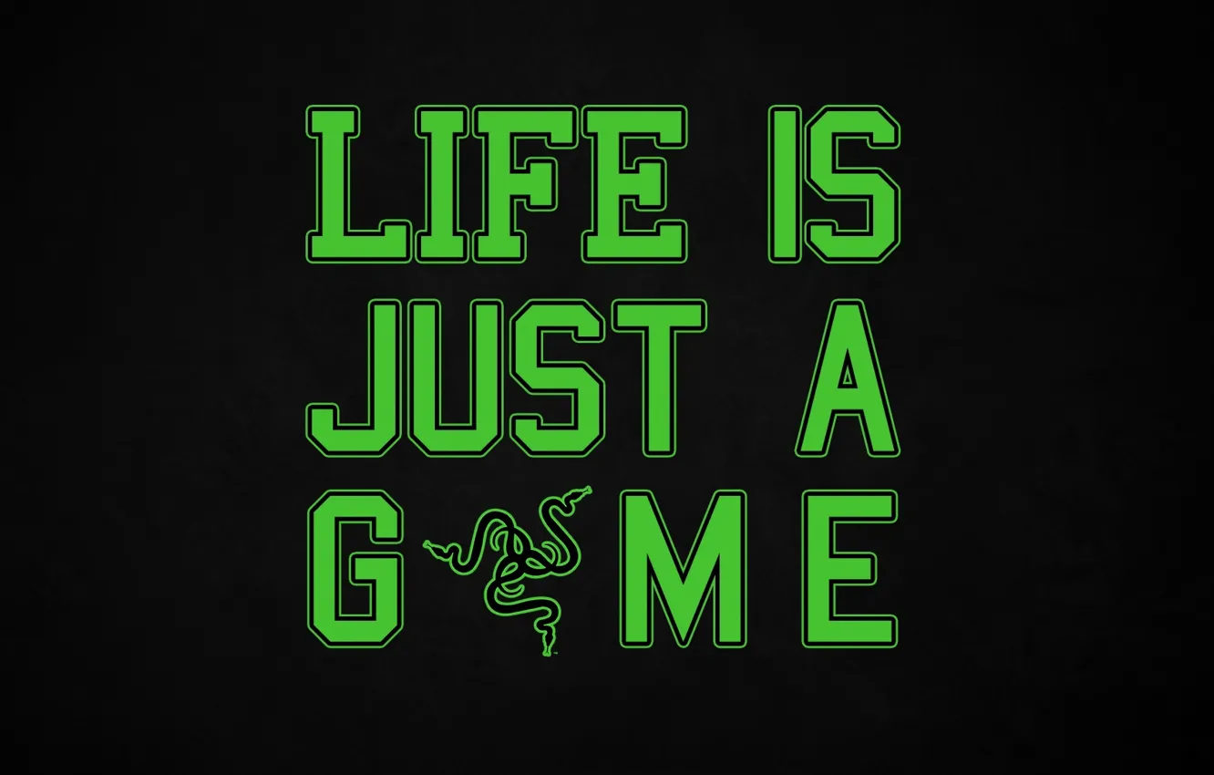 Фото обои надпись, минимализм, wallpaper, Razer, hi-tech, обои на рабочий стол, Minimalism, Рейзер