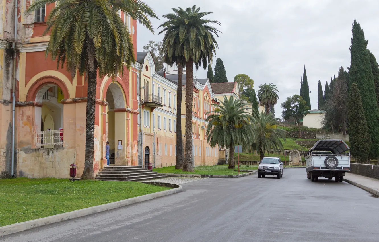 Фото обои Абхазия, Монастырь, Новый Афон