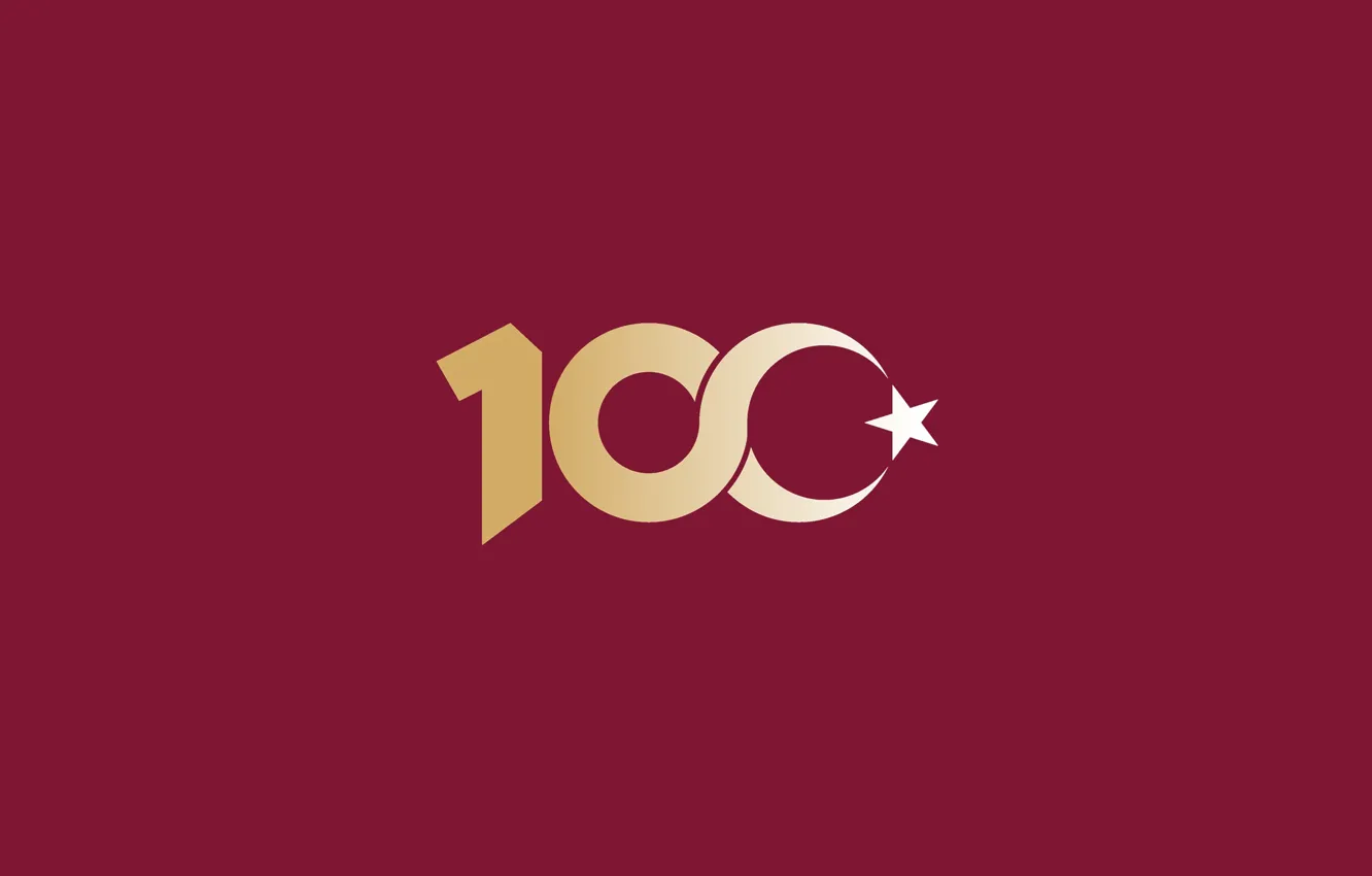 Фото обои logo, turkey, one hundred years
