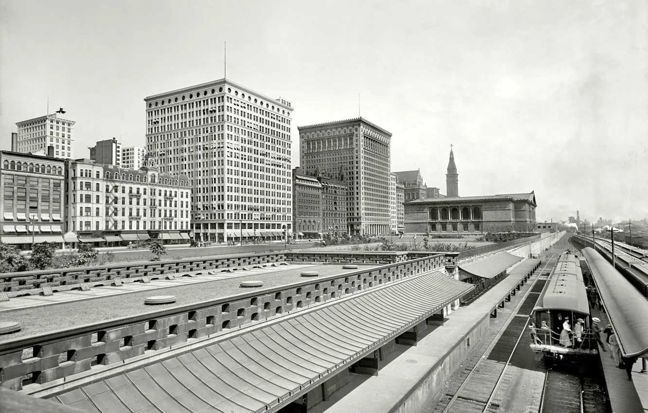 Фото обои ретро, Чикаго, США, 1915-й год