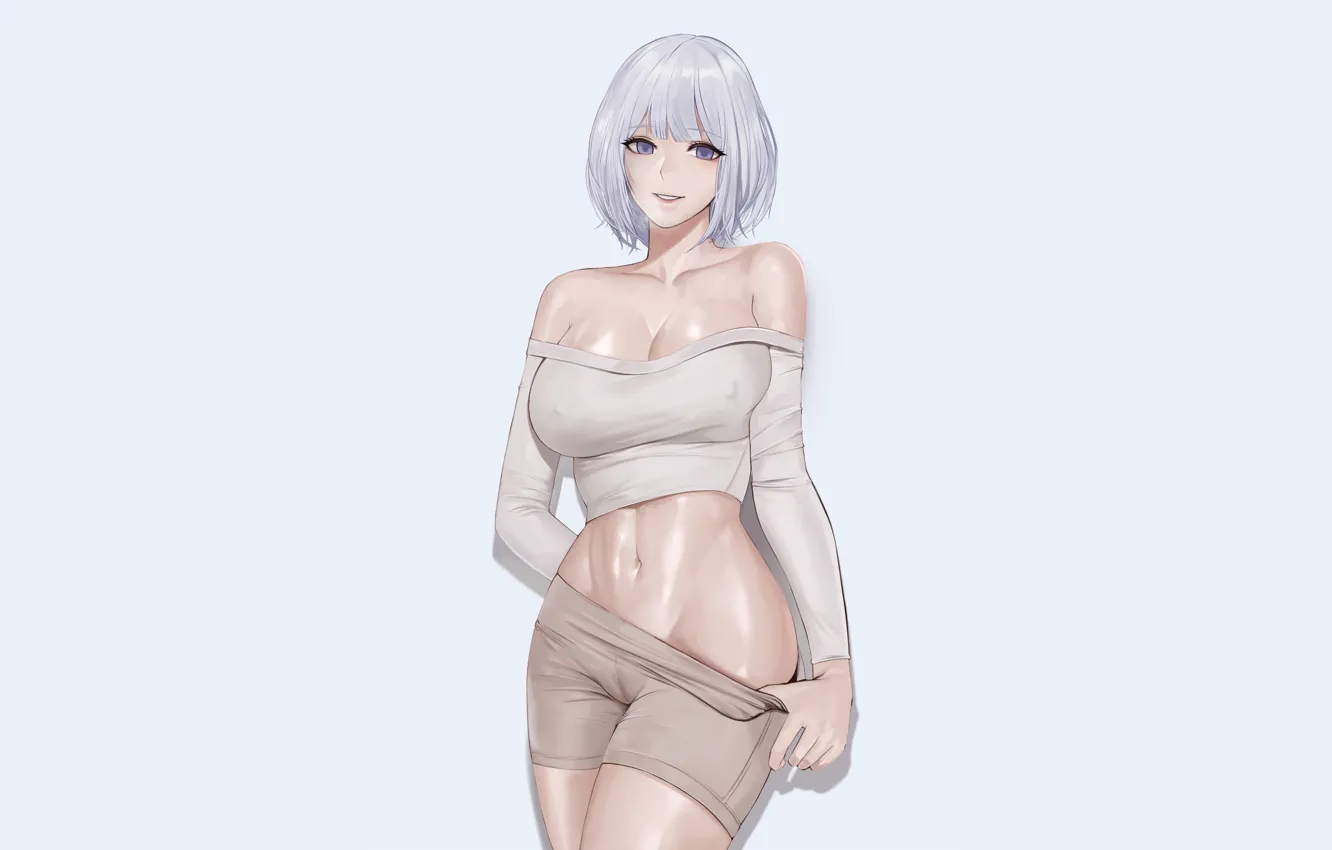 Фото обои girl, Sexy, Anime, west, boobs, pretty, breasts, workout
