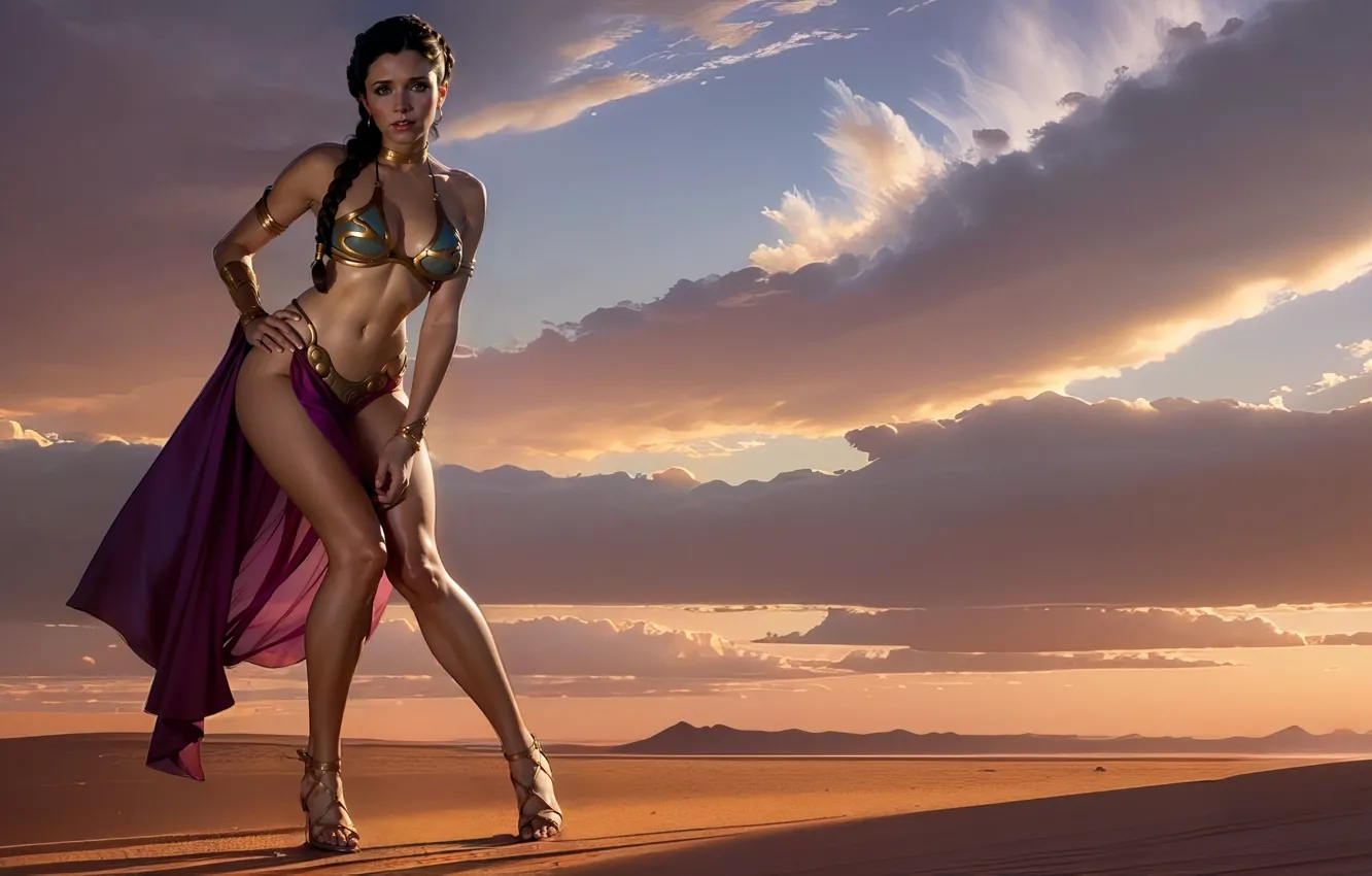 Фото обои girl, Princess Leia, AI art