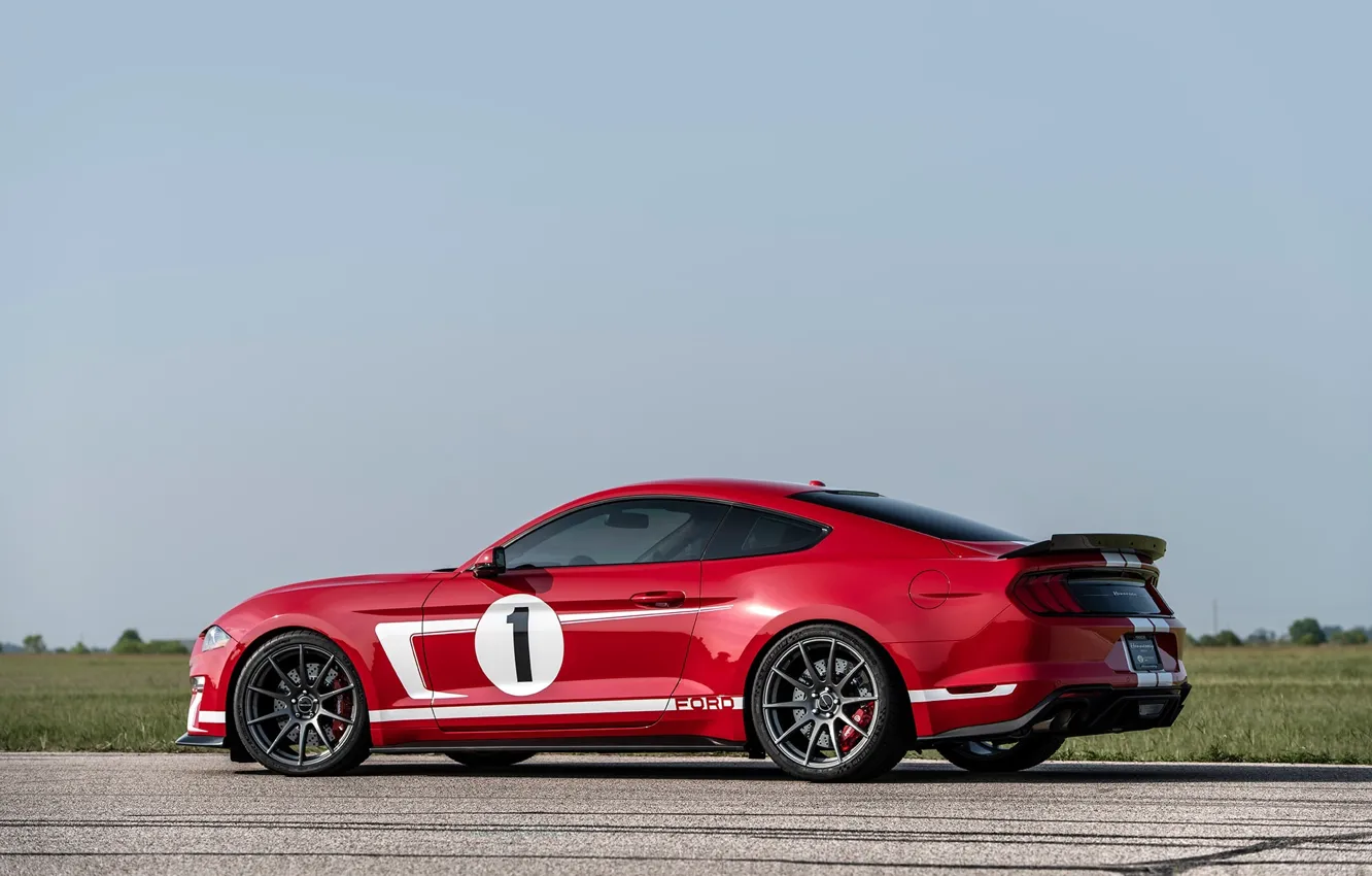 Фото обои Mustang, Ford, red, Hennessey, Hennessey Ford Mustang Heritage Edition