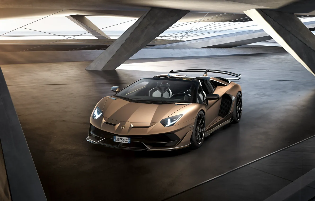Фото обои машина, свет, фары, Lamborghini, спойлер, спорткар, диски, roadster