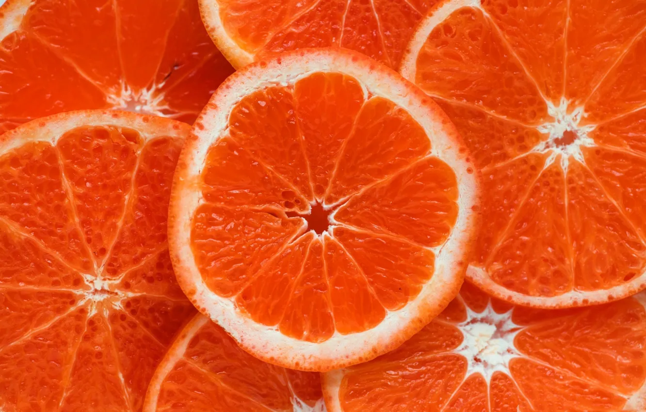 Фото обои апельсин, еда, кольцо, долька, цитрус