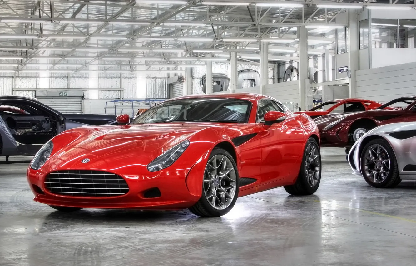 Фото обои красный, купе, спорткар, Zagato, AC 378 GT