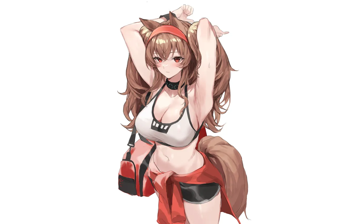 Фото обои kawaii, girl, hot, sexy, boobs, anime, tail, babe