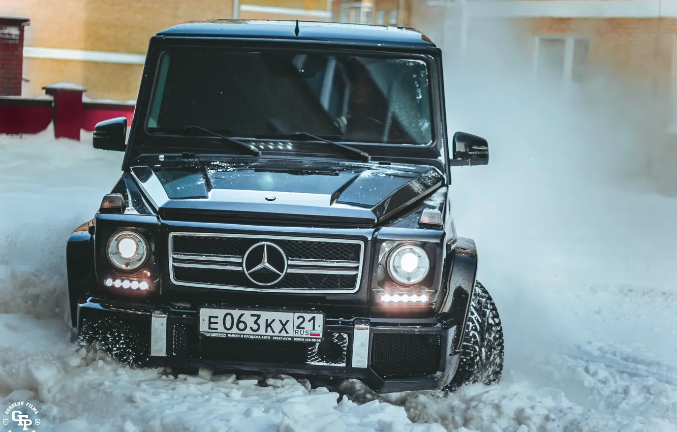 Фото обои зима, снег, Mercedes-Benz, фотограф, перед, photography, photographer, Geländewagen