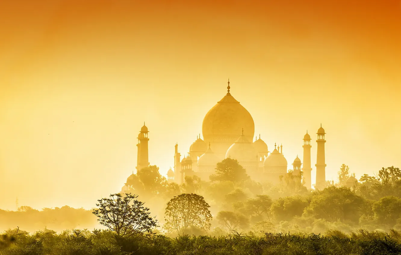 Фото обои Taj Mahal, architecture, india, Golden Taj