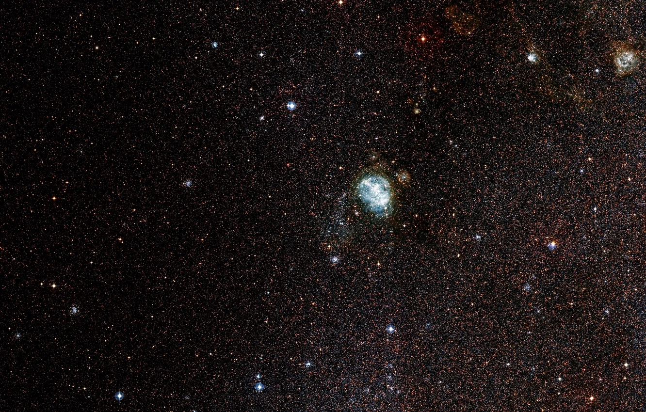 Фото обои Stars, Nebula, LMC, Large Magellanic Cloud, Digitized Sky Survey, MUSE, LHA 120-N 180B, Constellation Mensa