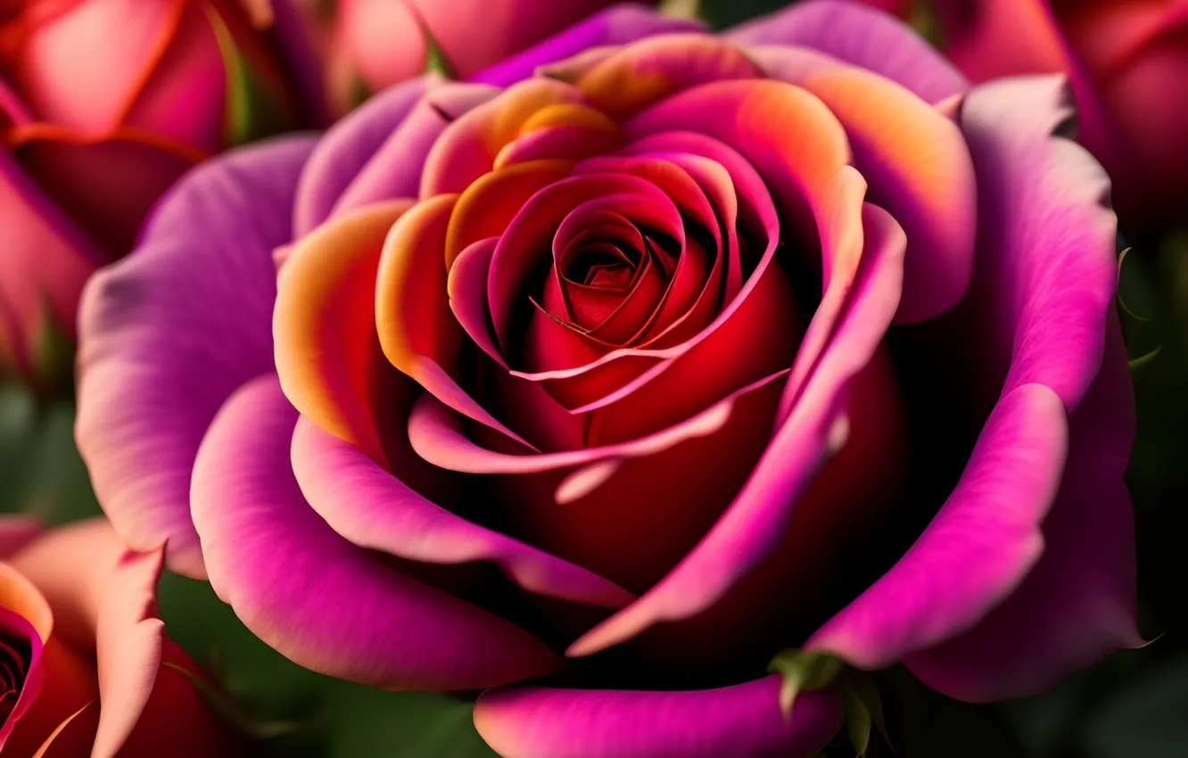 Фото обои цветок, макро, роза, rose, flower, pink
