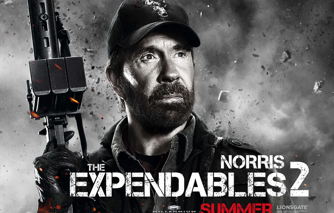 Фото обои Chuck Norris, Чак Норрис, The Expendables 2, Неудержимые 2, Booker