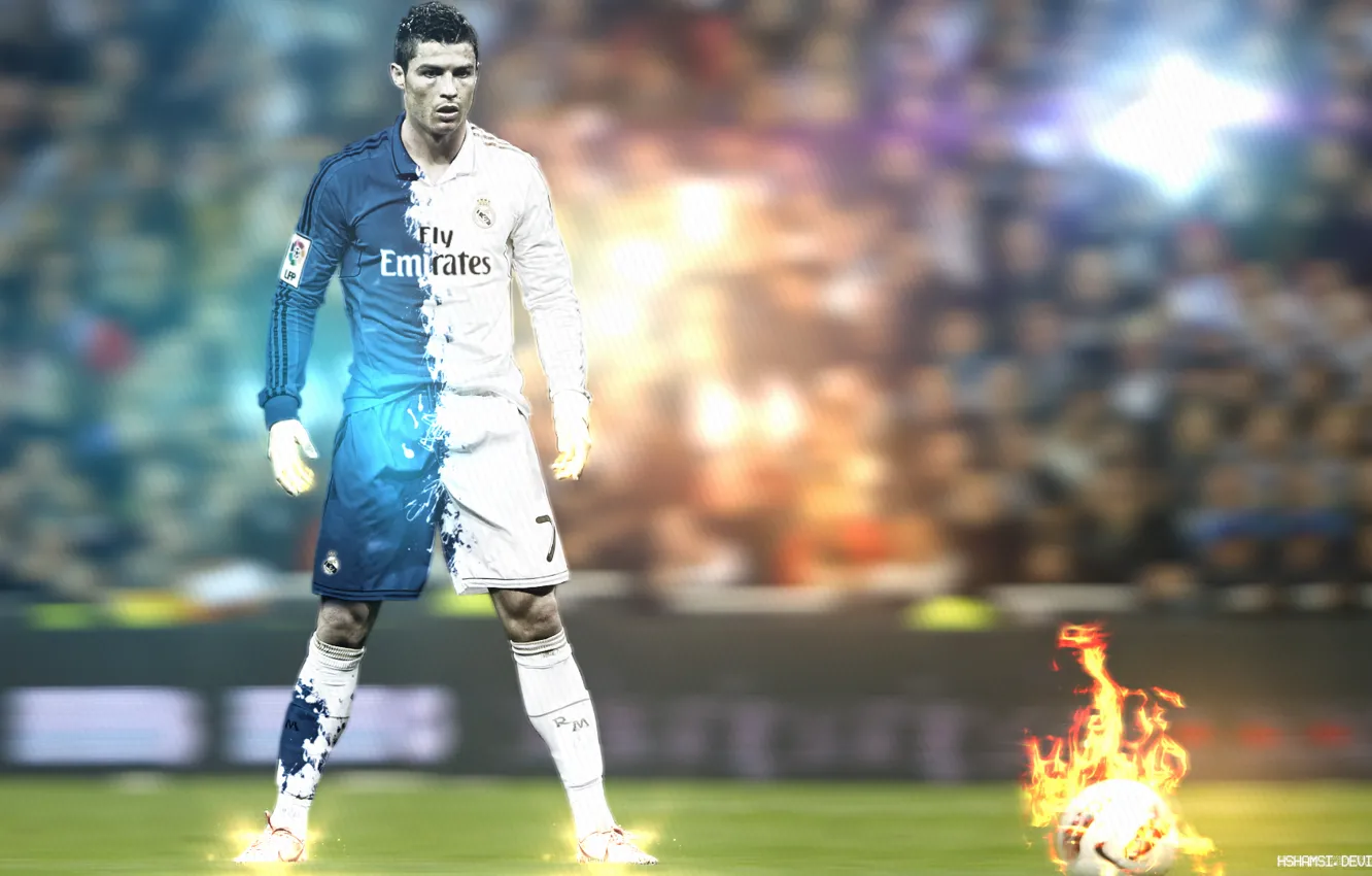 Фото обои футбол, звезда, форма, Cristiano Ronaldo, Роналдо, Fly Emirates