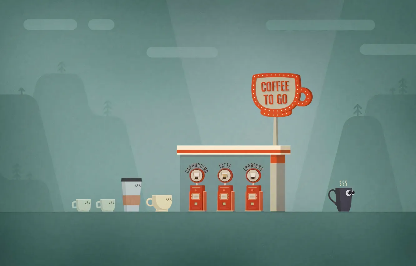 Фото обои кофе, заправка, vladstudio