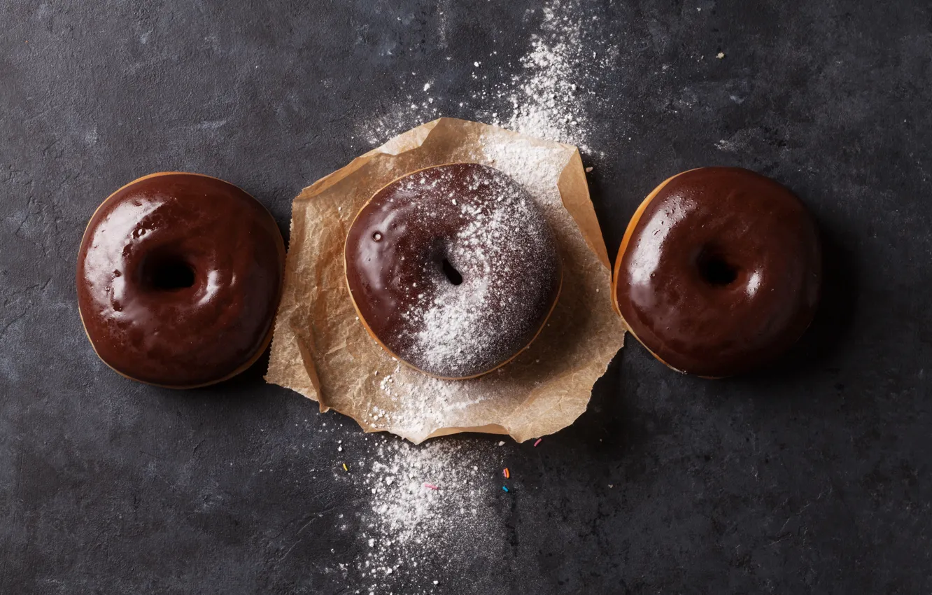 Фото обои пончики, donuts, chocalate