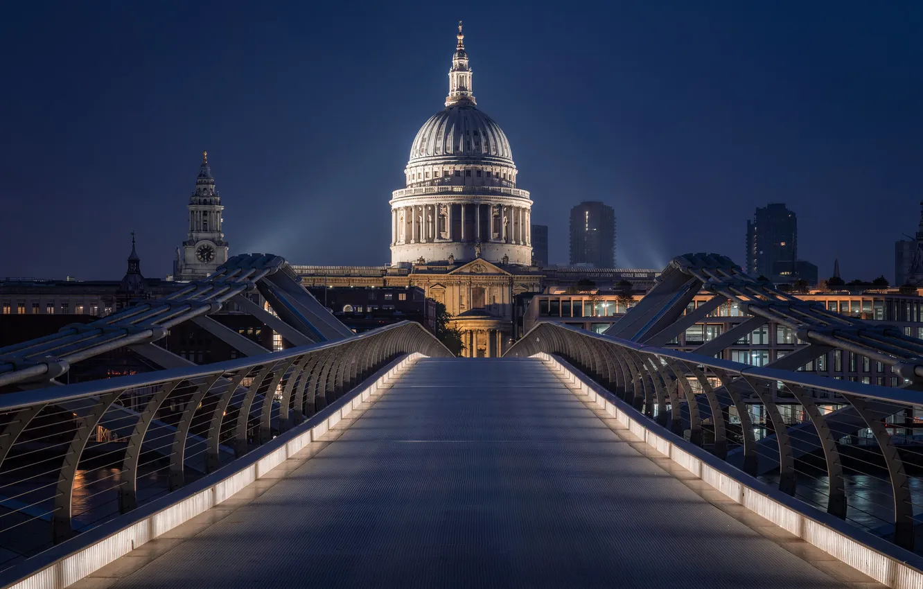 Фото обои ночь, город, London