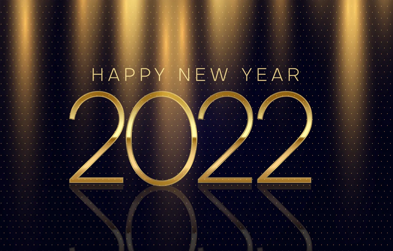 Фото обои золото, цифры, Новый год, golden, черный фон, new year, happy, luxury