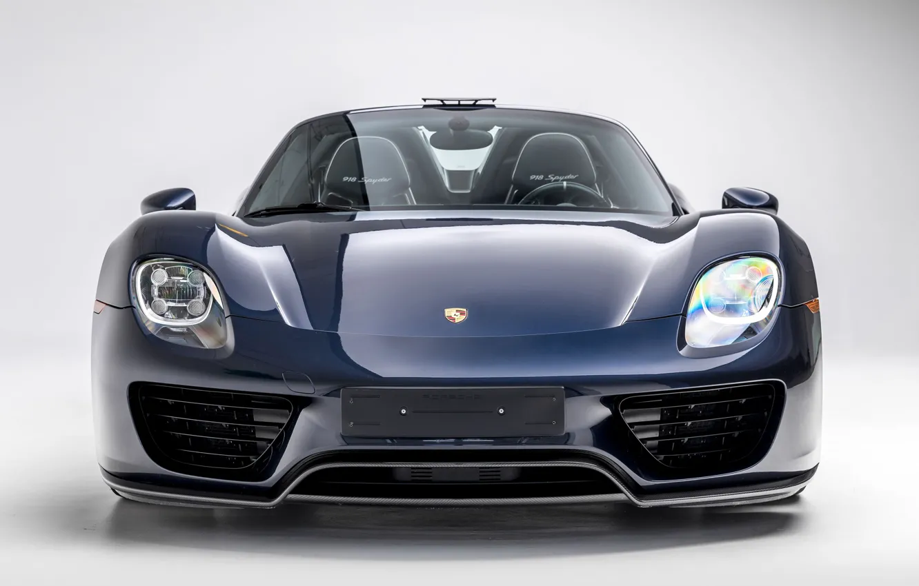 Фото обои Blue, Supercar, 2015, PORSCHE 918, SPYDER, WEISSACH