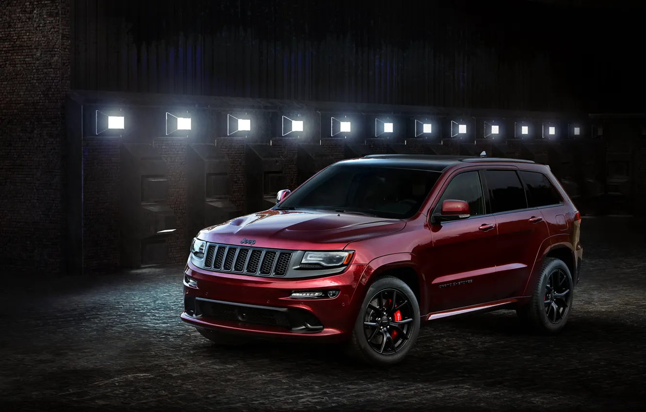 Фото обои свет, Night, Jeep, Grand Cherokee