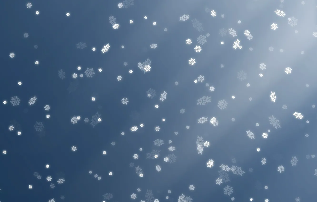 Фото обои лучи, снежинки, стиль, яркие частицы